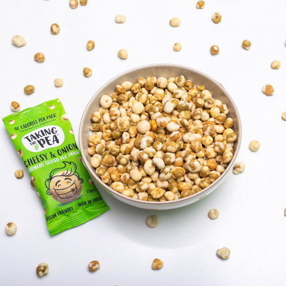 Taking The Pea Cheesy & Onion Crunchy Coated Peas - 125g (Box of 7)