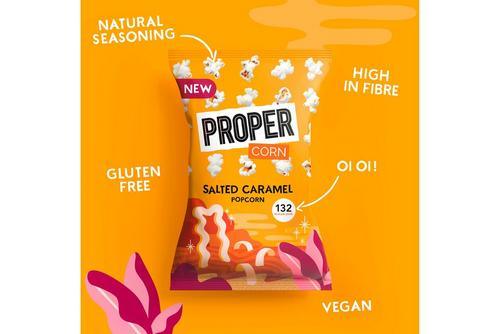 Propercorn Salted Caramel Popcorn - 24 x 28g - Vending Superstore