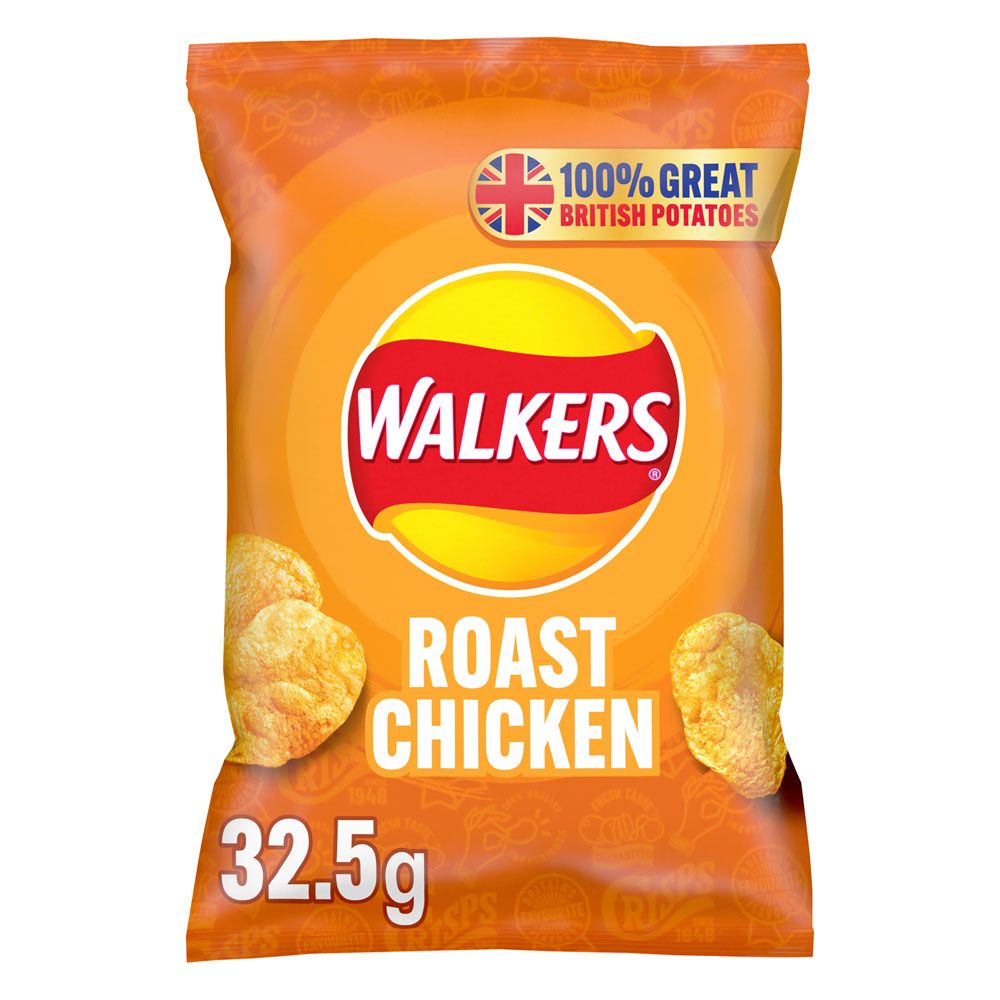 Walkers Crisps: Roast Chicken - 32.5g (Box of 32)