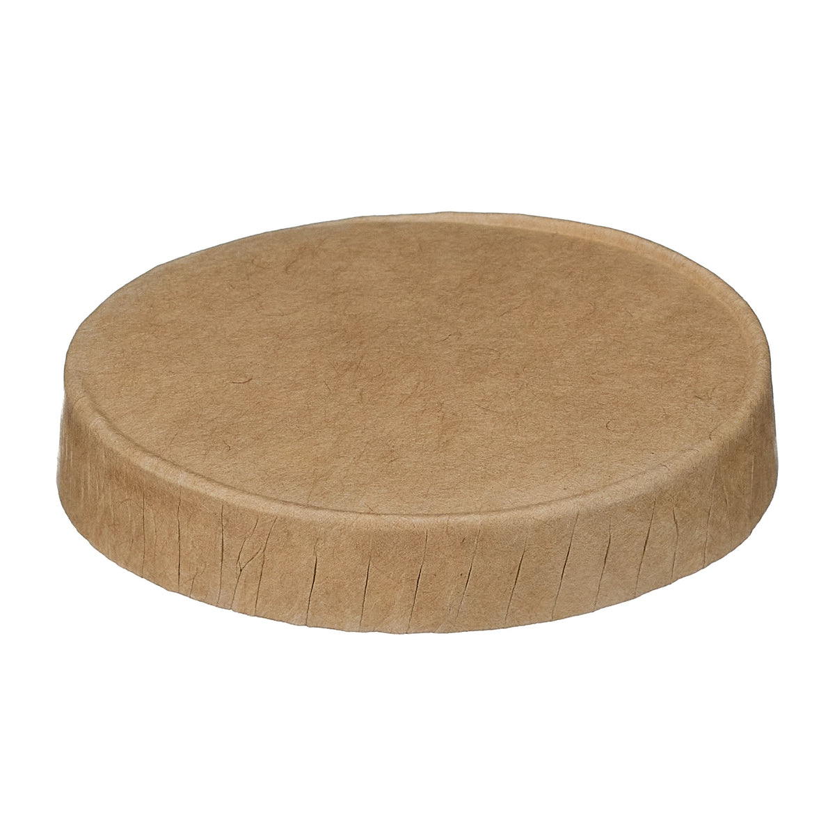 1oz Kraft Paper Portion Pot Lids (PE Lined) - Case of 2000