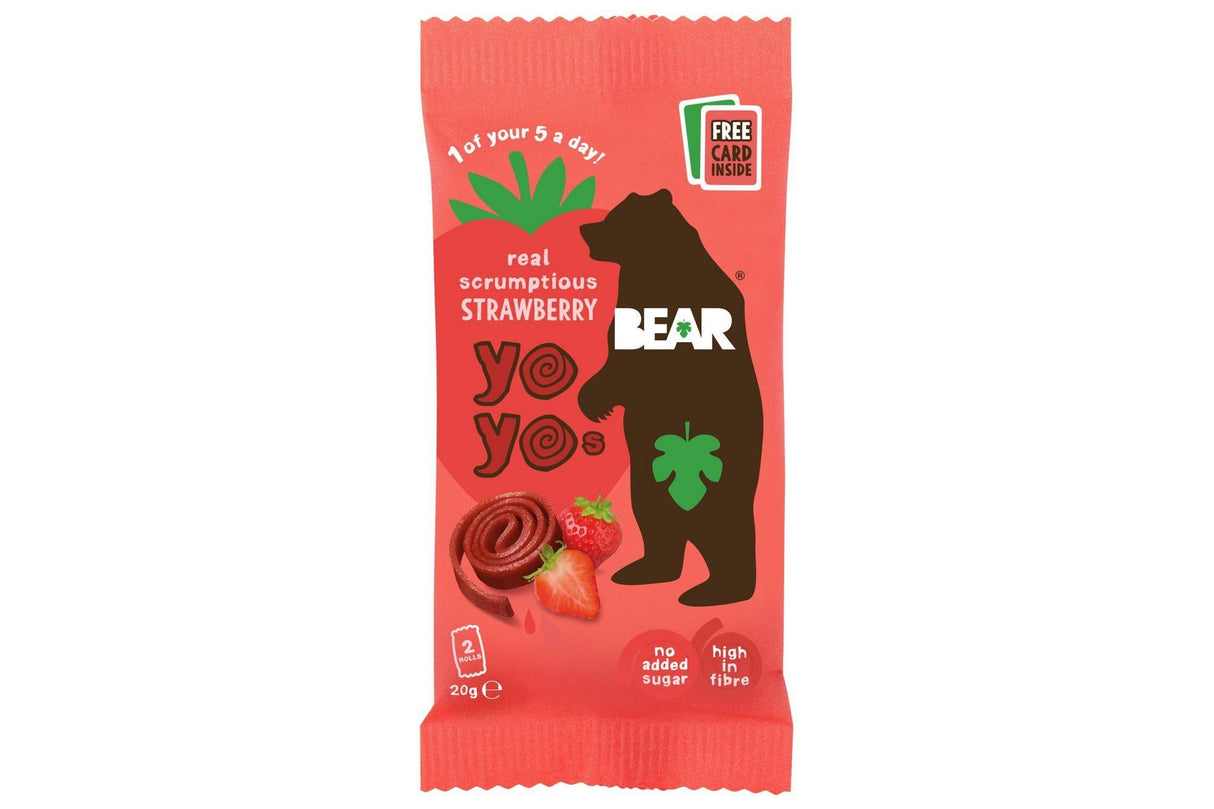 Bear Fruit Yoyos Strawberry 20g (18 Pack) - Vending Superstore