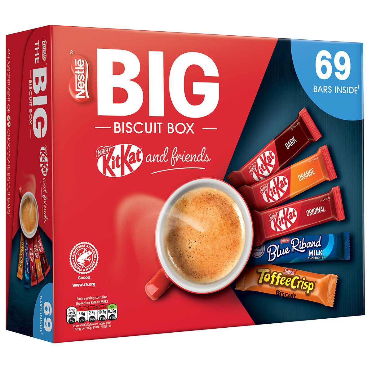 Nestle: The Big Biscuit Box Individually Wrapped Chocolate Biscuit Bars - 69 Bars