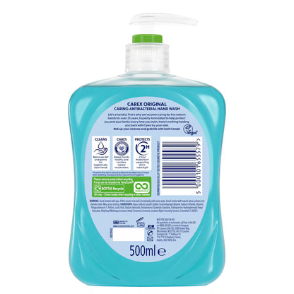 Carex Original Antibacterial Handwash - 500ml (Pack of 6)