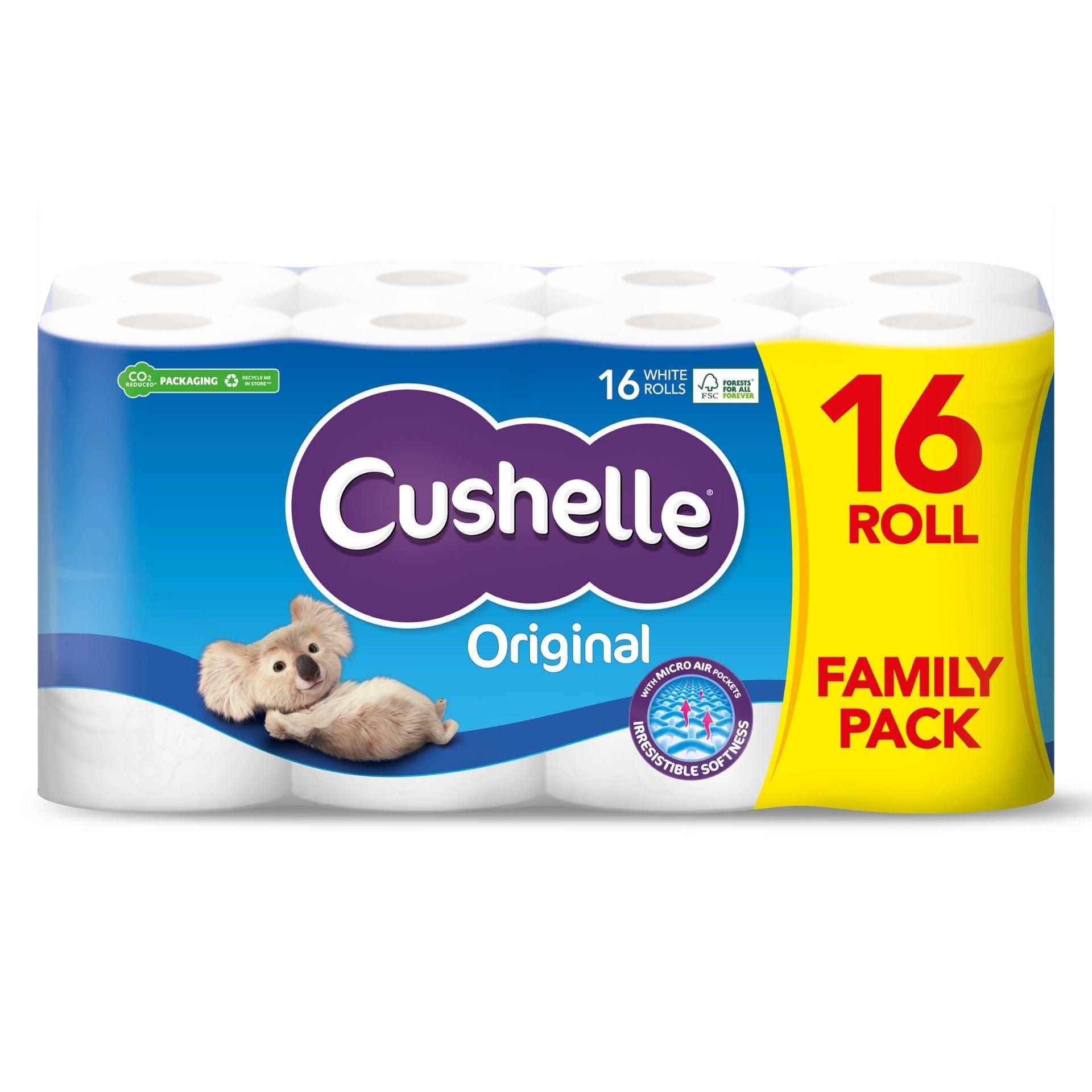 Cushelle Toilet Roll - White Family Pack (16 Pack) - Vending Superstore