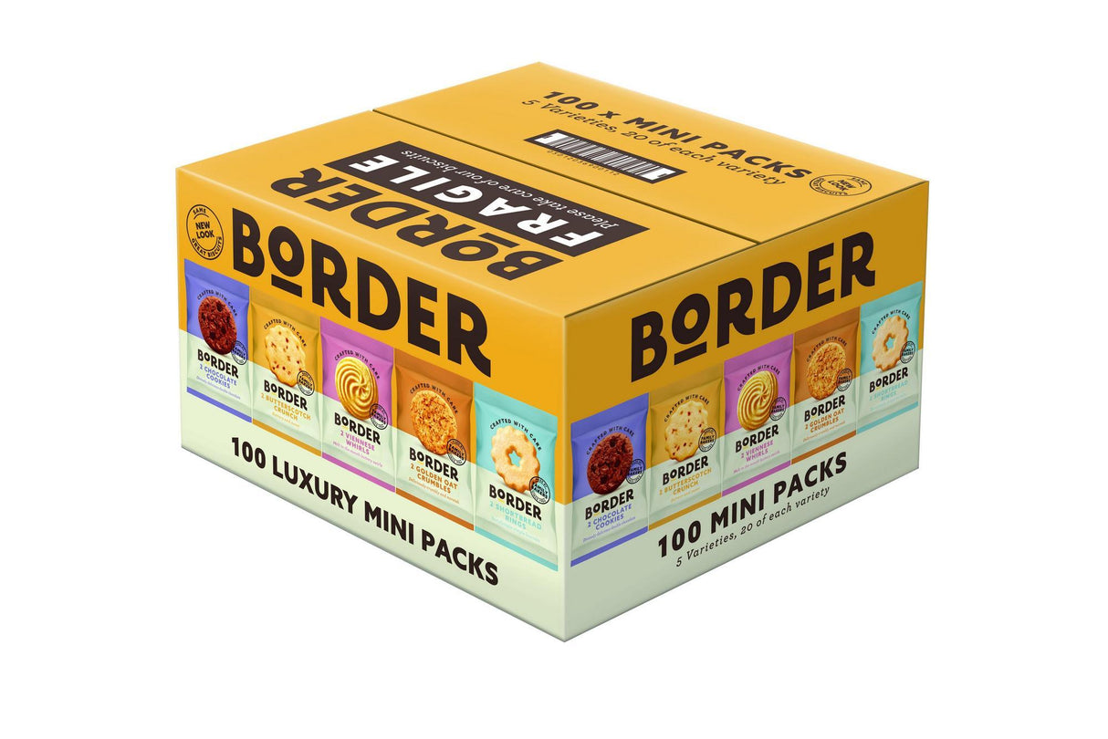 Border Biscuits: 100 Twinpacks | 5 Varieties | Individually Wrapped Biscuit Portion Twin Packs - Vending Superstore