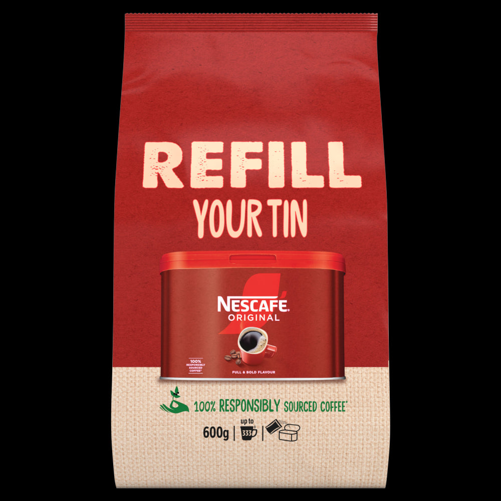 Nescafe Original Granules: 600g Refill Bag