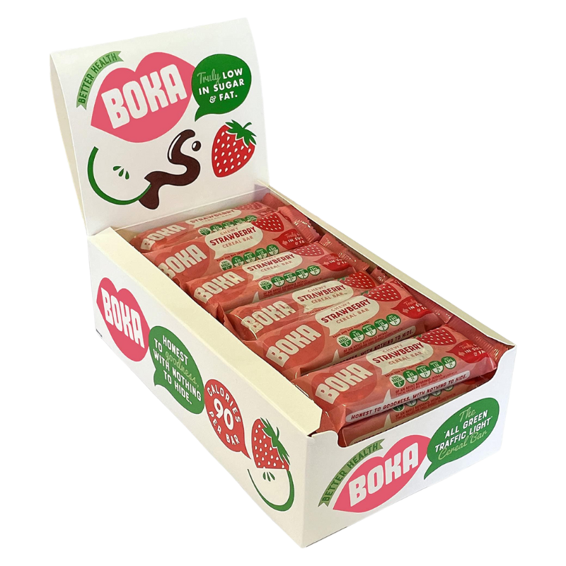 Boka Strawberry Cereal Bar - 24 x 30g