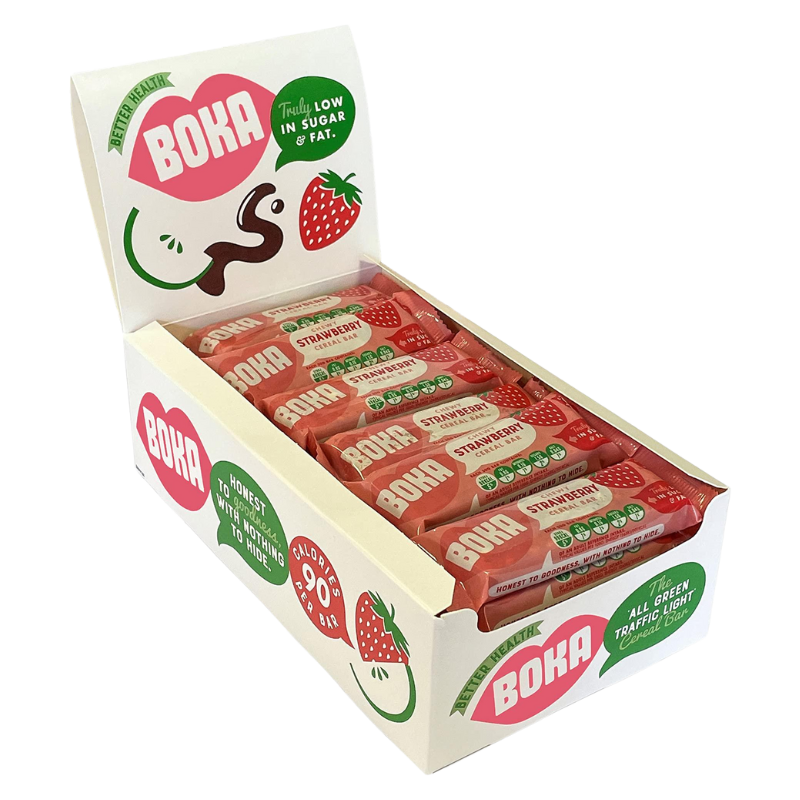 Boka Strawberry Cereal Bar - 30g (Box of 24)