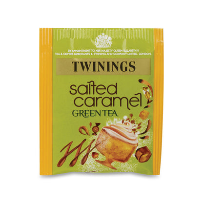 Twinings Green Tea Salted Caramel Indulgence - Individually Wrapped Envelope Tea Bags - (Box of 20)
