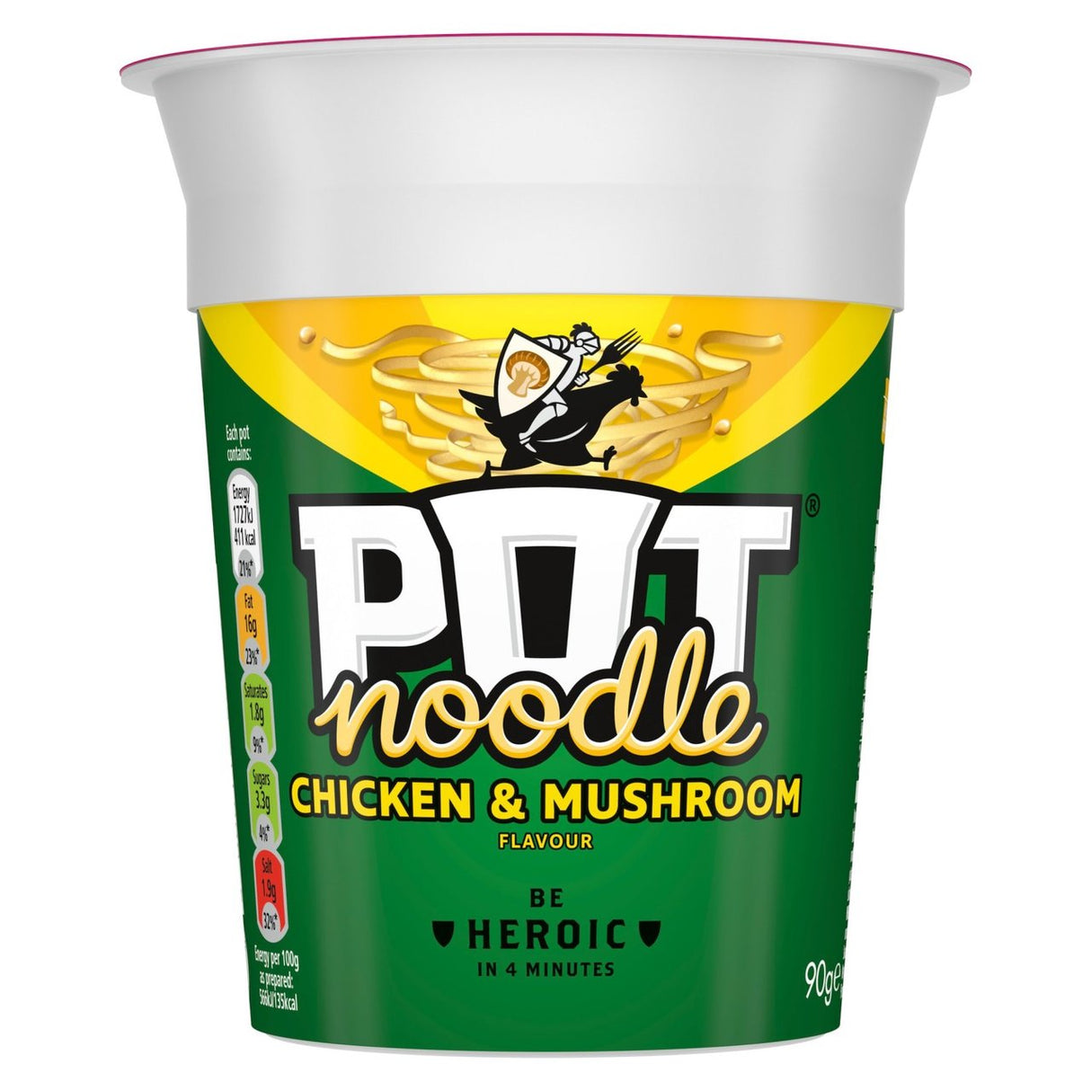 Pot Noodle - Chicken & Mushroom Flavour - 90g (Pack of 12)