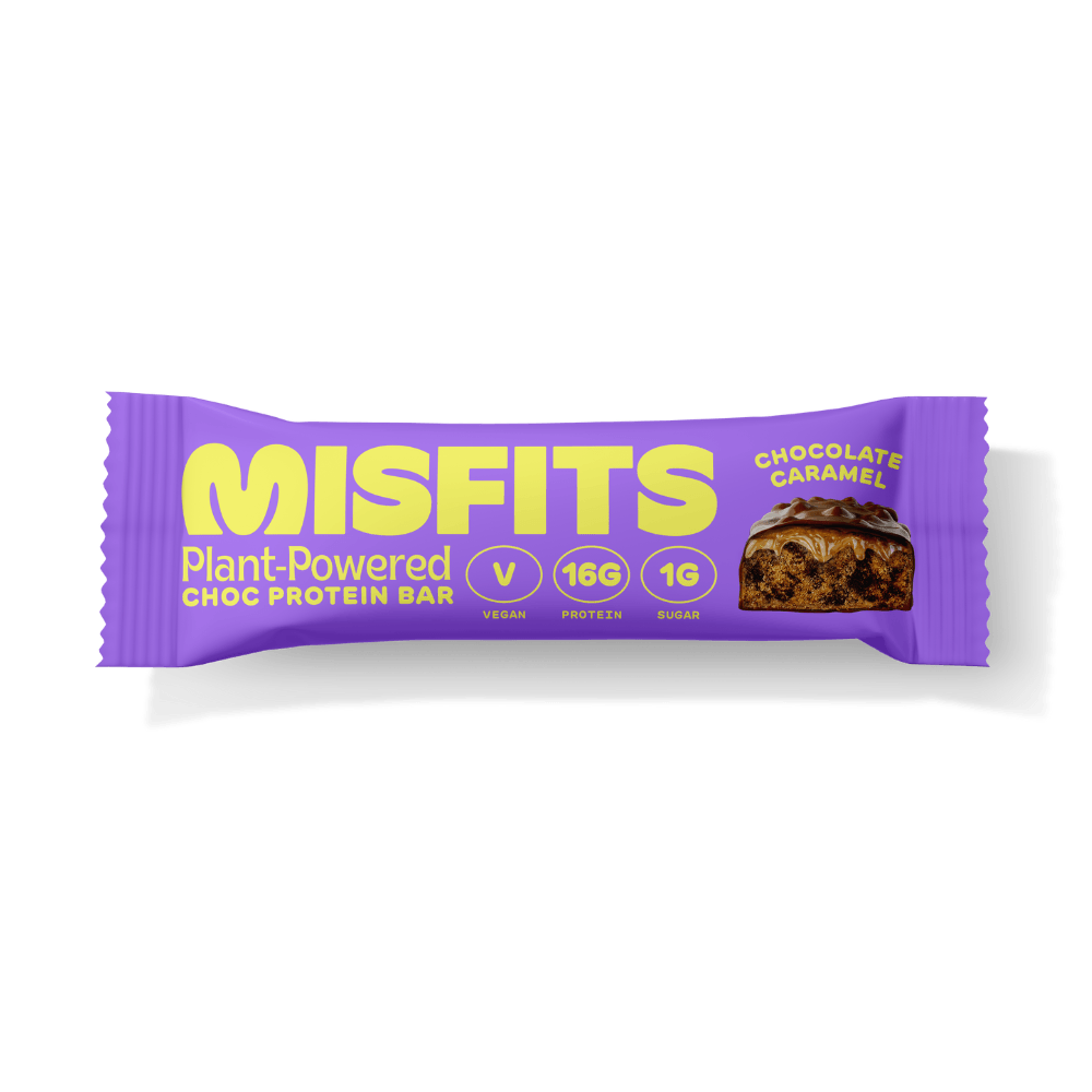 Misfits Vegan Chocolate Caramel Protein Bars - (12 x 45g) - Vending Superstore