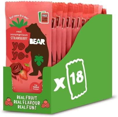 Bear Fruit Yoyos Strawberry 20g (18 Pack) - Vending Superstore