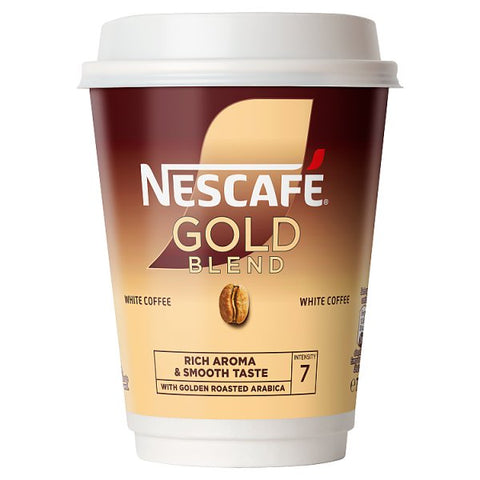 Nescafé Gold Blend White Coffee Cups | Nescafe & Go | Pack of 8