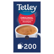 Tetley Individually Wrapped Envelope Tea Bags – 200 Pack