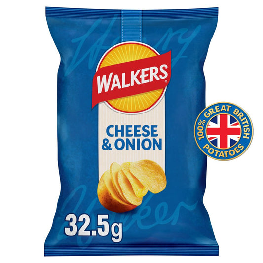 Walkers Crisps: Cheese & Onion - 32.5g (Box of 32)