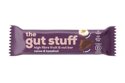 The Gut Stuff Cocoa & Hazelnut High Fibre Bar 35g - Box of 12
