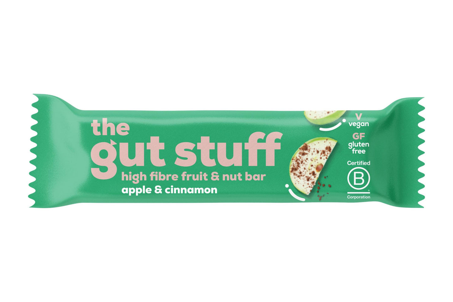 The Gut Stuff Apple & Cinnamon High Fibre Bar 35g - Box of 12