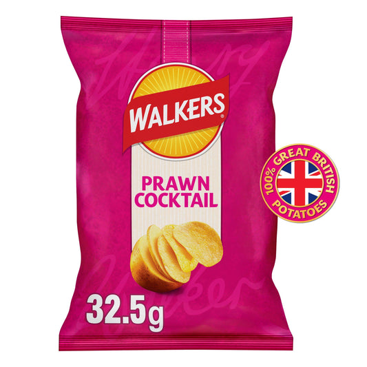 Walkers Crisps: Prawn Cocktail - 32.5g (Box of 32)