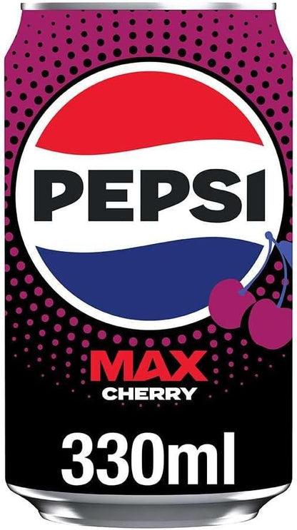 Pepsi Max Cherry - 330ml Cans (Case of 24)