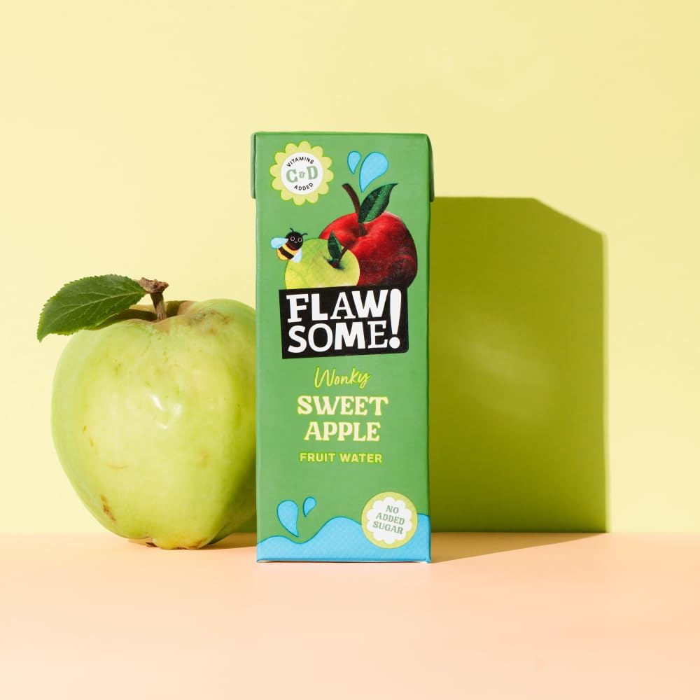 Flawsome! Sweet Apples Wonky Fruit Water Cartons 200ml (Pack of 27)