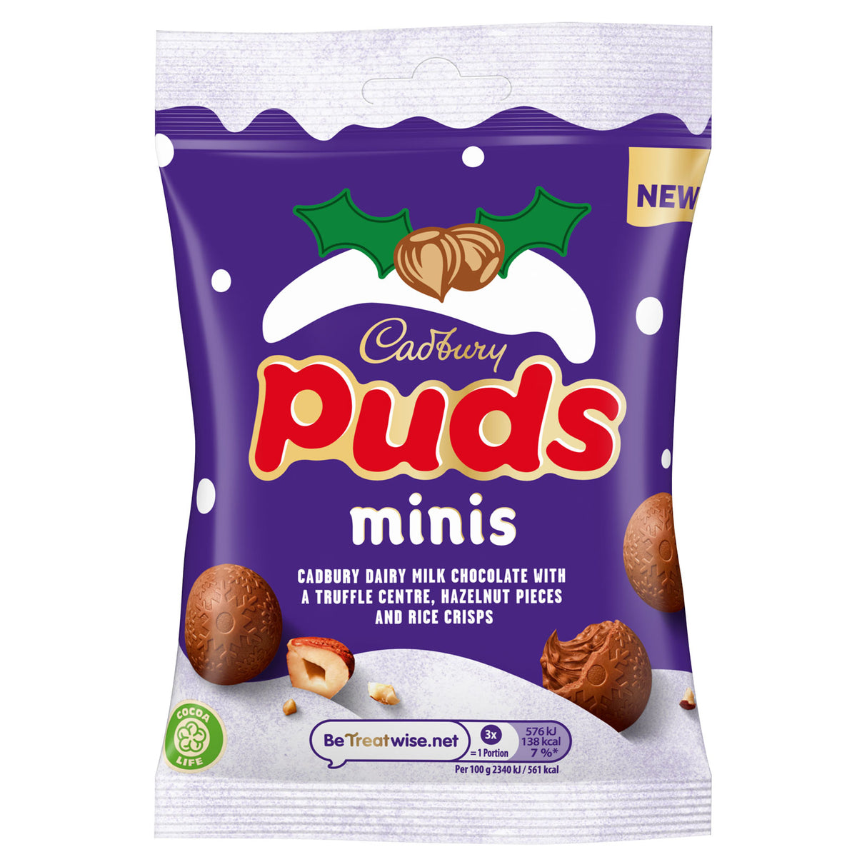 Cadbury Mini Puds Bag 73g (Single Bag)