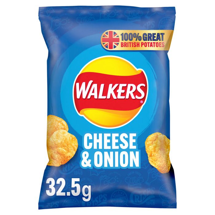 Walkers Crisps: Cheese & Onion - 32.5g (Box of 32)