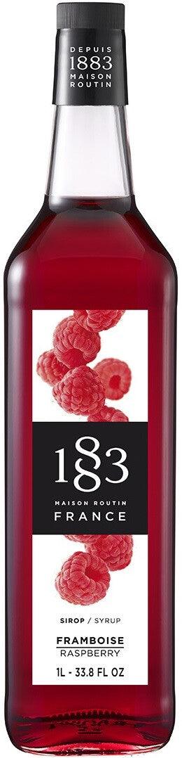 1883 Maison Routin Syrup - 1 Litre Plastic Bottle - Raspberry Flavour - Vending Superstore
