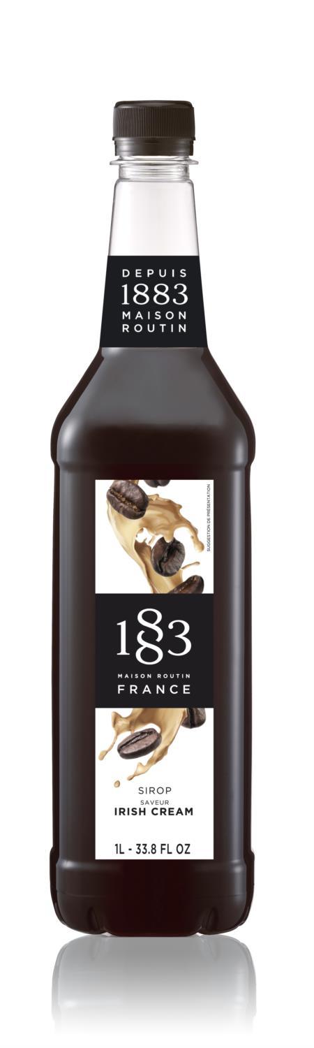 1883 Maison Routin Syrup - 1 Litre Plastic Bottle - Irish Cream Flavour Flavour - Vending Superstore