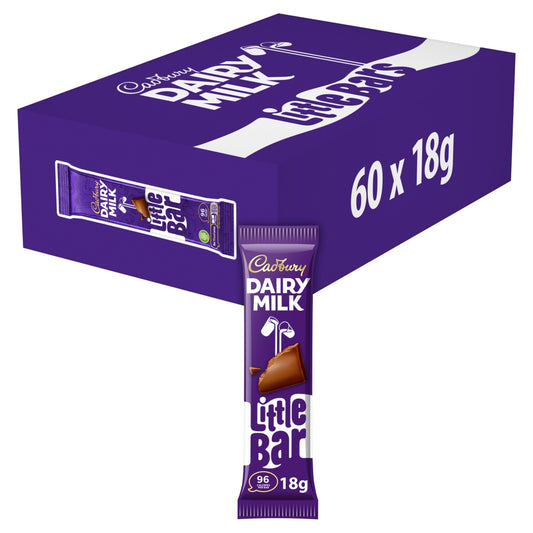 Cadbury Dairy Milk Little Bar Chocolate Bars - 18g (Box of 60)