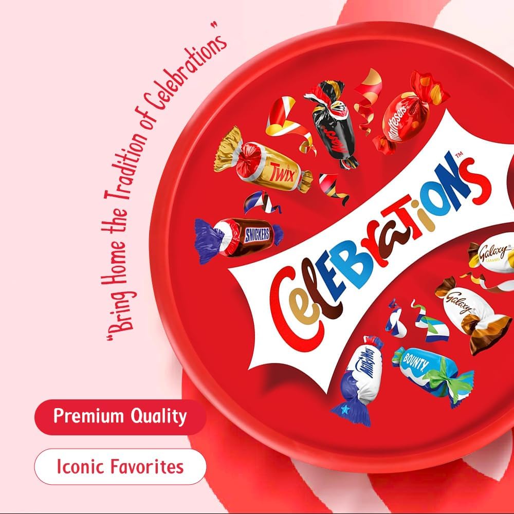 Mars Celebrations Milk Chocolate & Biscuit Bars Sharing Tub 550g (Christmas Chocolates / Gifts)