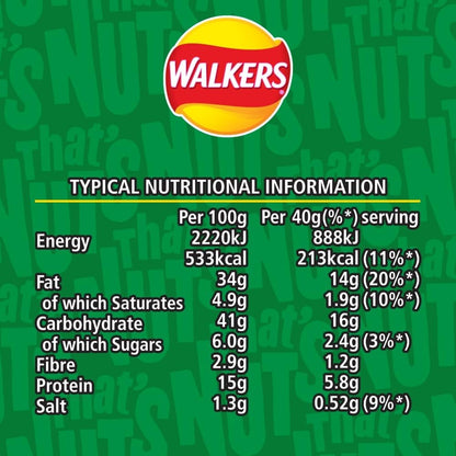 Walkers That's Nuts Salt & Vinegar 40g (Box of 20)