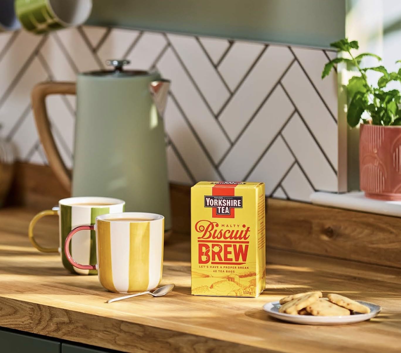 Yorkshire Tea Malty Biscuit Brew Tea Bags - Pack of 4 x 40