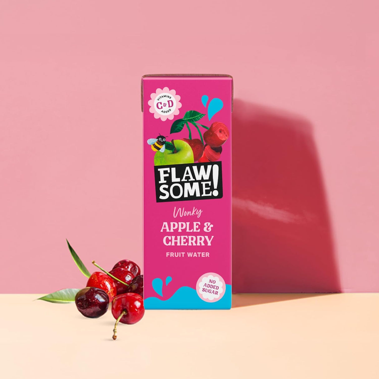 Flawsome! Apple & Cherry Wonky Fruit Water Cartons 200ml (Pack of 27)