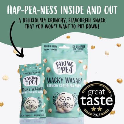 Taking The Pea Wacky Wasabi Crunchy Coated Peas - 125g (Box of 7)