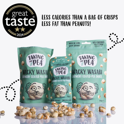 Taking The Pea Wacky Wasabi Crunchy Coated Peas - 125g (Box of 7)