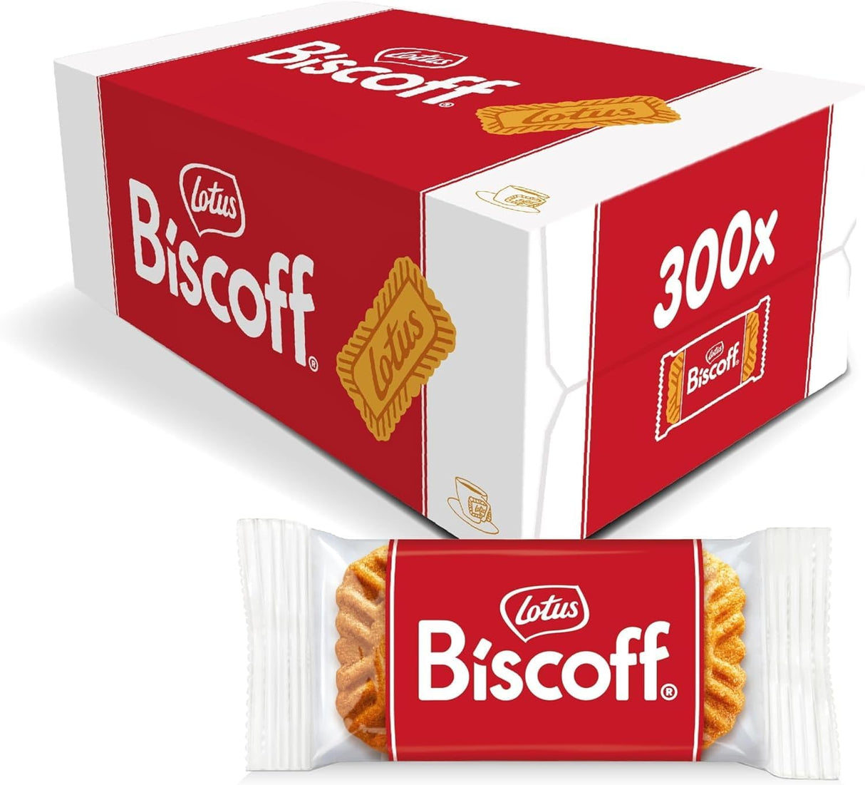 Lotus Biscoff: Individually Wrapped Caramelised Speculoos Biscuit Portion Packs - (Box of 300)