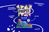 Proper Chips Lentil Sea Salted  - Gluten Free & Vegan 20g (Box Of 24)