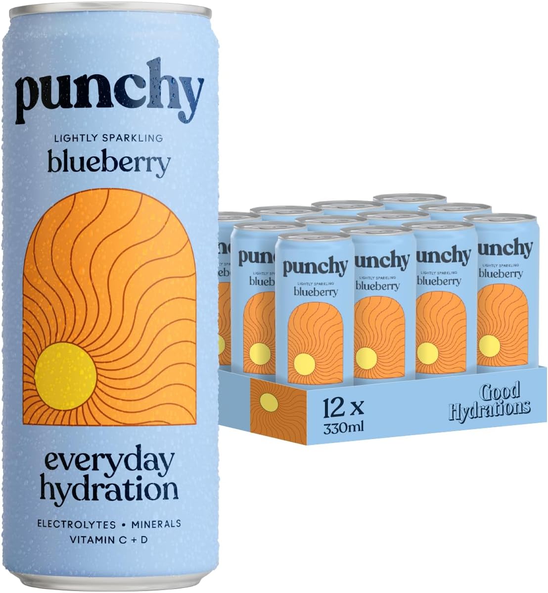 Punchy Hydration Blueberry - 330ml (Pack of 12)