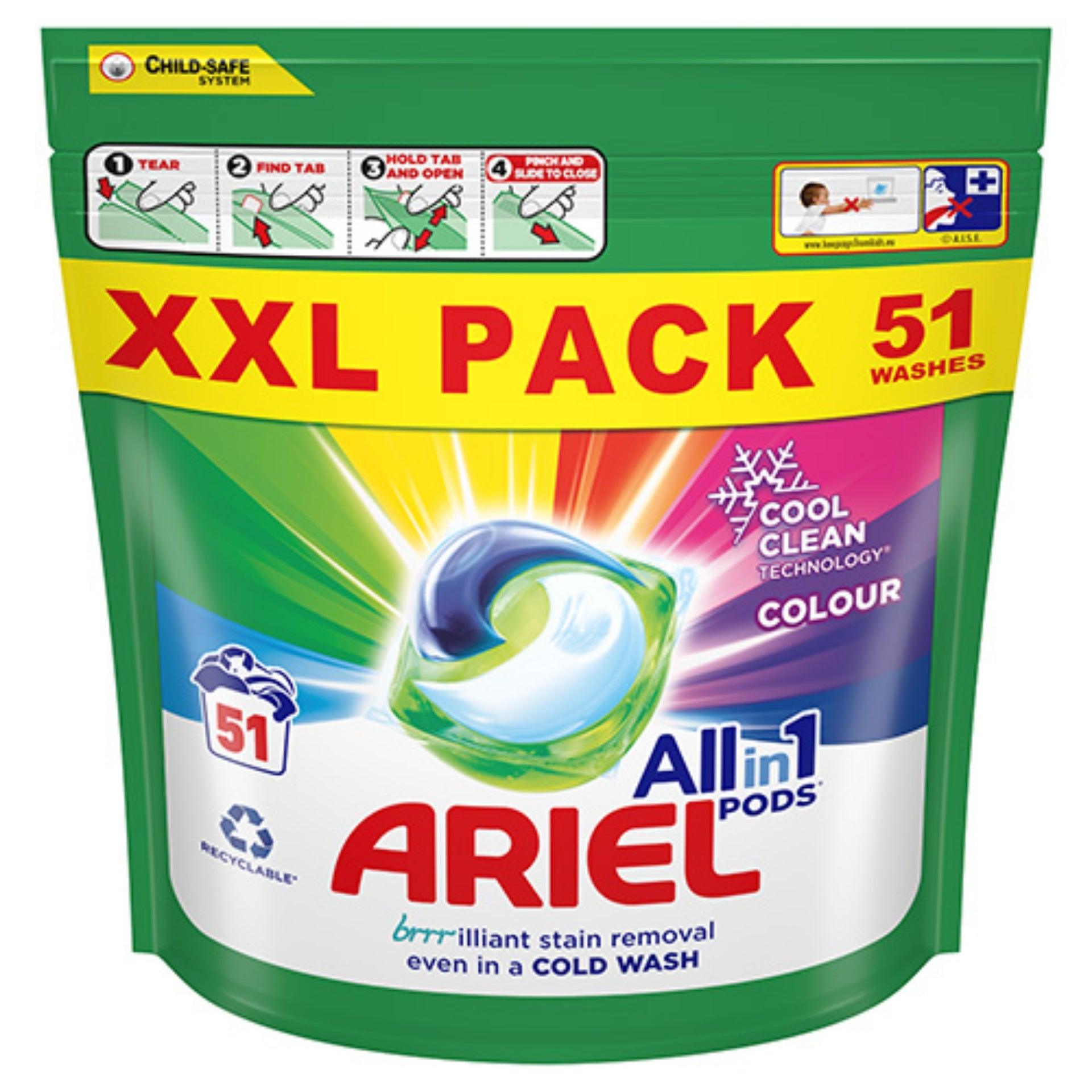 Ariel All In 1 Pods Colour (51w) Bag - Vending Superstore