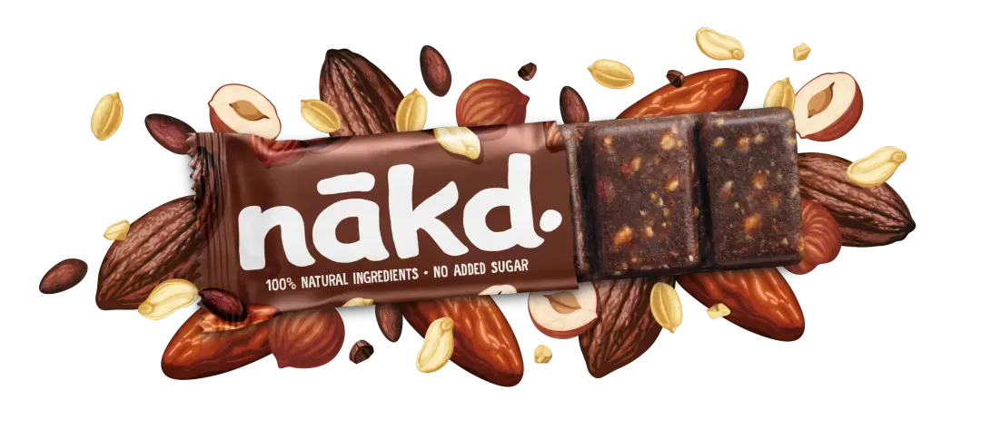 Nakd Cocoa & Hazelnut Protein Bar - Vegan - Healthy Snack - 45g (Box of 16)