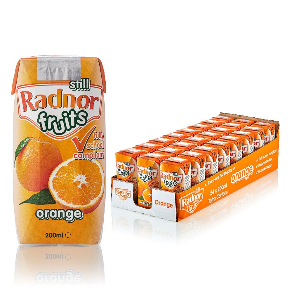 Radnor Fruits Orange Carton - 200ml (Pack of 24)