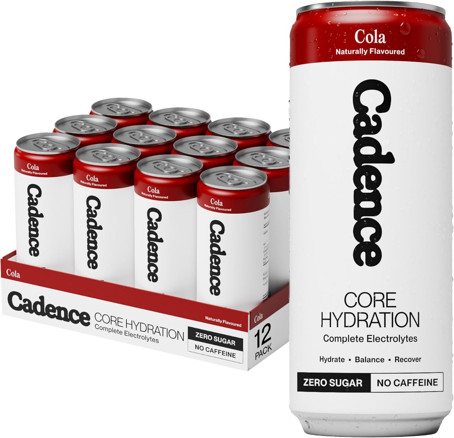Cadence Cola Zero Sugar Electrolyte Drink 330ml - Case of 12