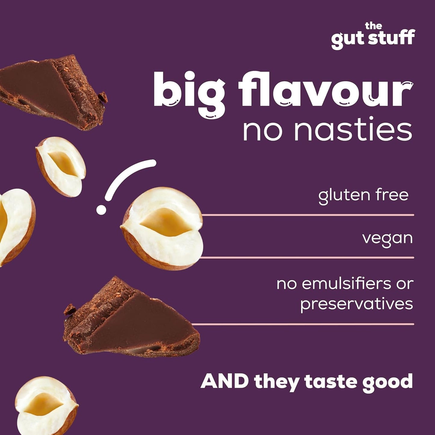 The Gut Stuff Cocoa & Hazelnut High Fibre Bar 35g - Box of 12