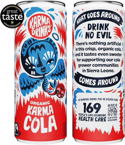 Karma Drinks Karma Cola Fizzy Soft Drink 250ml - Case of 24