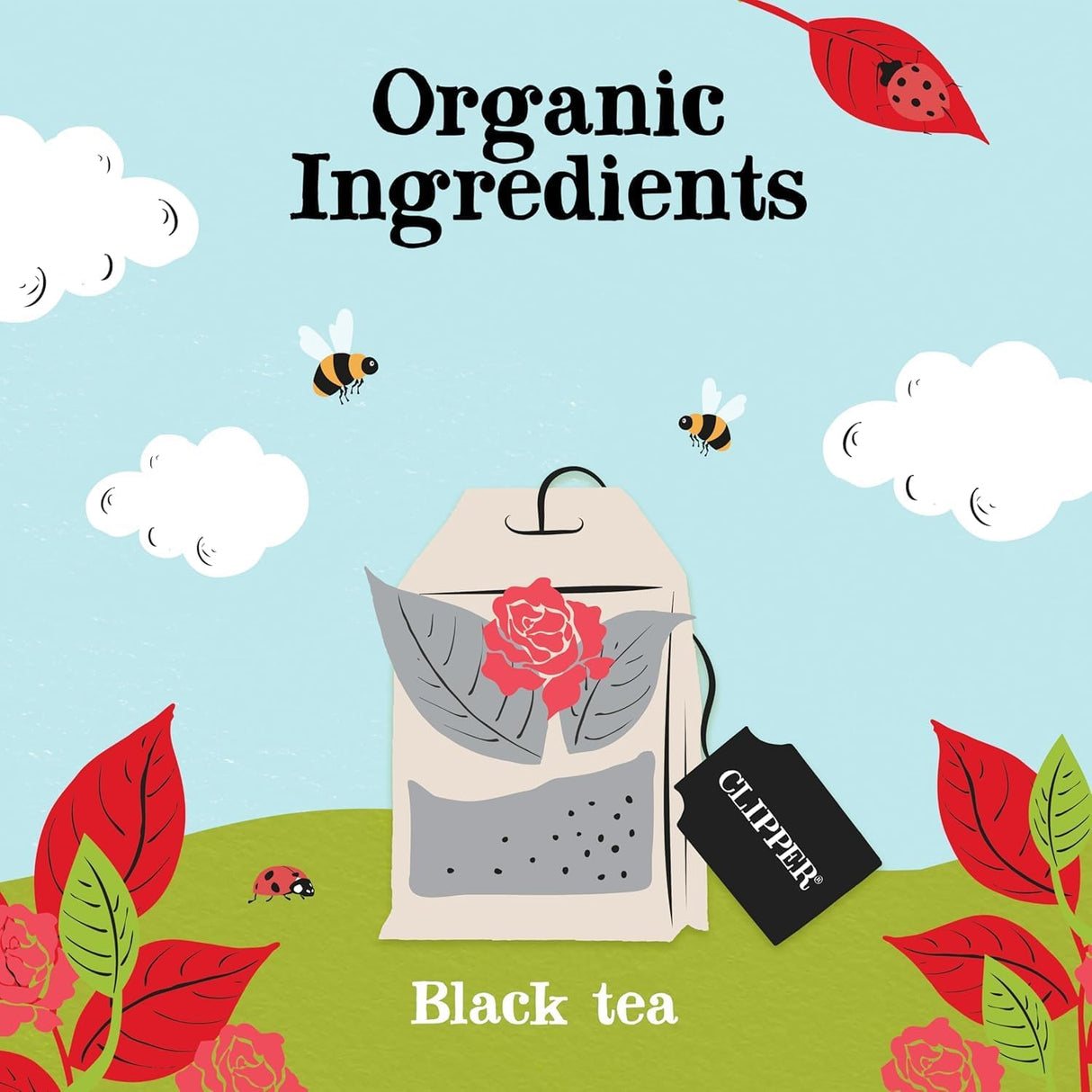 Clipper Tea: Organic Fairtrade English Breakfast Envelope Tea Bags - Individually Wrapped - (Box of 250)