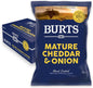 Burts Mature Cheddar And Spring Onion Crisps - 40g (Box of 20) BEST BEFORE - 23/10/25