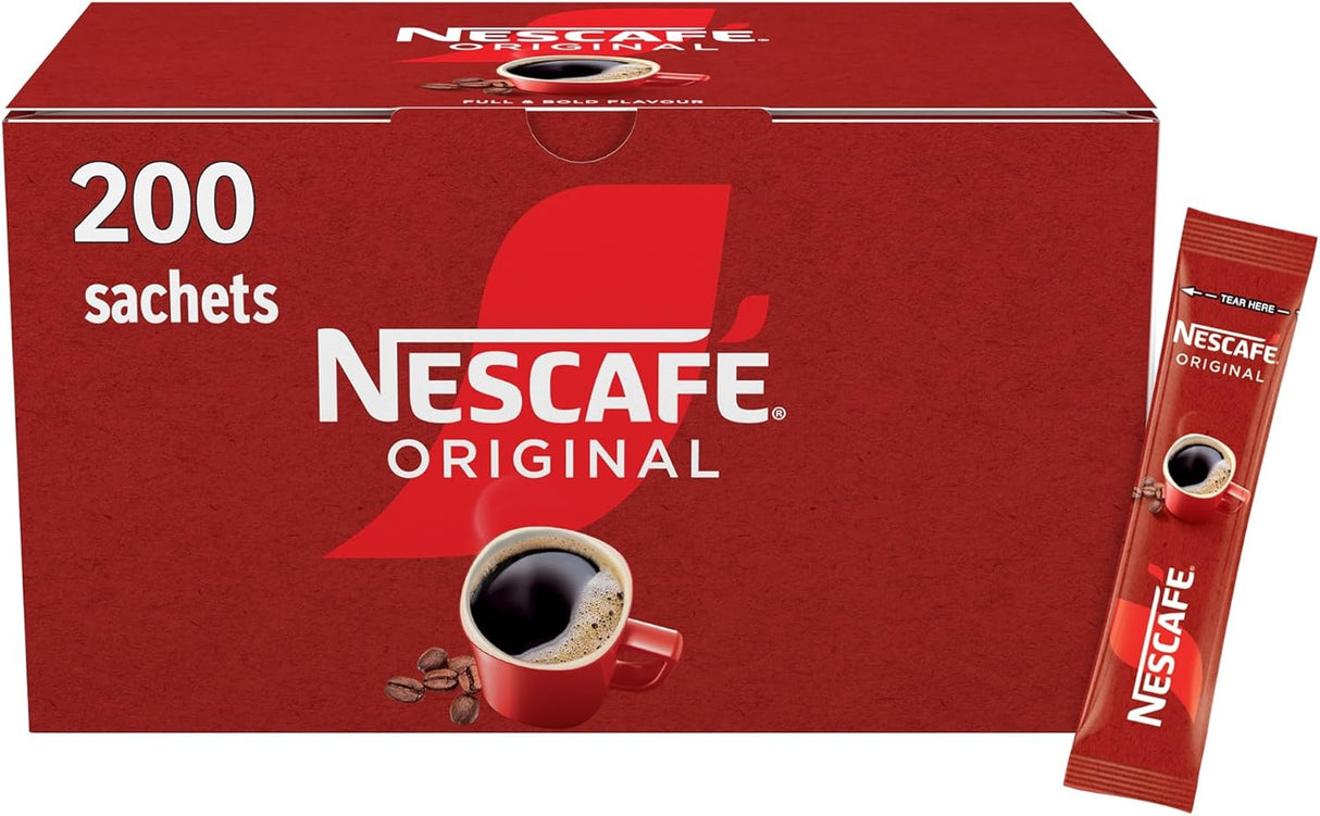 Nescafe Original: Individual Coffee Sticks / Sachet Portions - (Box of 200)