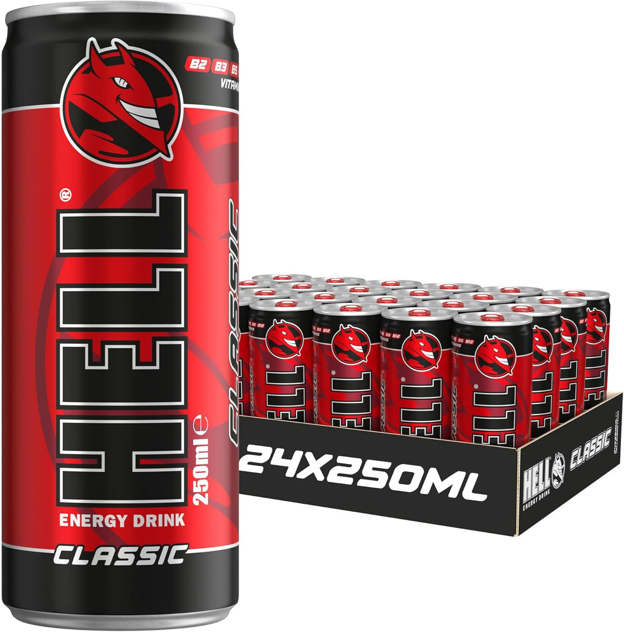 Hell Energy Classic Drink Cans - 250ml (Pack of 24)