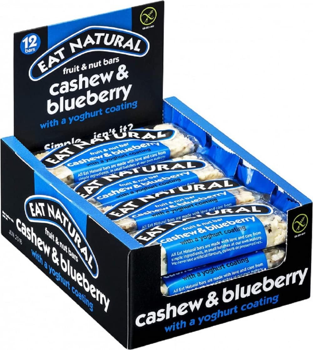 Eat Natural Cashew & Blueberry & Yoghurt Bar - 40g (Box of 12)