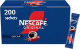 Nescafe Original Decaf: Individual Coffee Stick Portions - (Box of 200 Sachets)